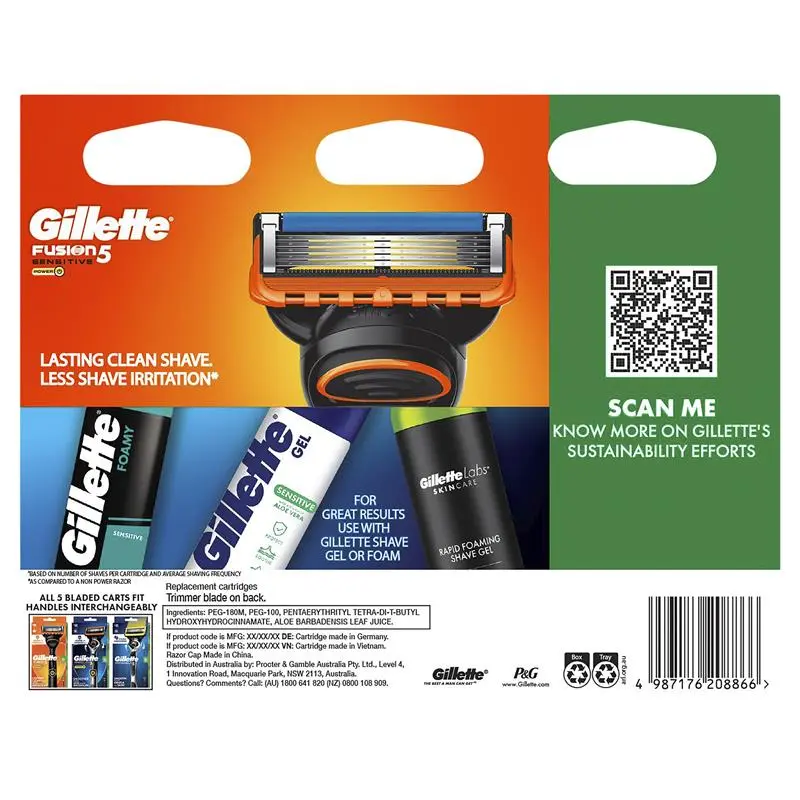 Gillette Fusion Power Blades 12pk New