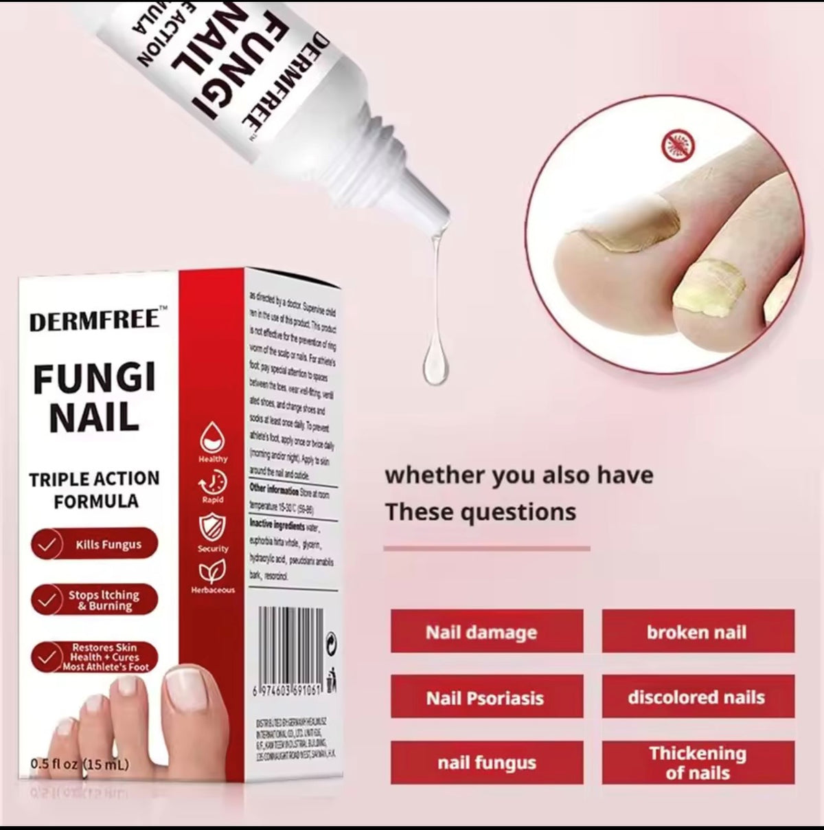 Dermfree Fungi Nail Treatment Formula 15ml